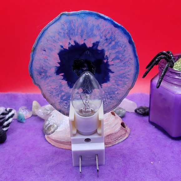 Crystal Blue Agate Night Light - Picture 4 of 9